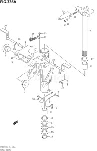 05003F-310001 (2013) 50hp E03-USA (DF50A) DF50A drawing SWIVEL BRACKET (DF40A:E03)