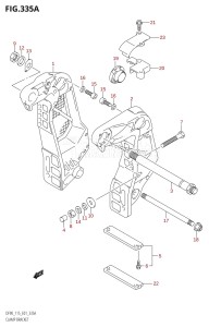 DF115T From 11501F-371001 (E01 E40)  2003 drawing CLAMP BRACKET