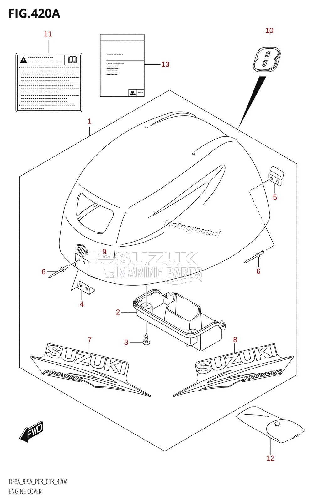 ENGINE COVER (DF8A:P03)