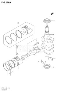 01502F-980001 (2009) 15hp P01-Gen. Export 1 (DF15K9  DF15RK9) DF15 drawing CRANKSHAFT