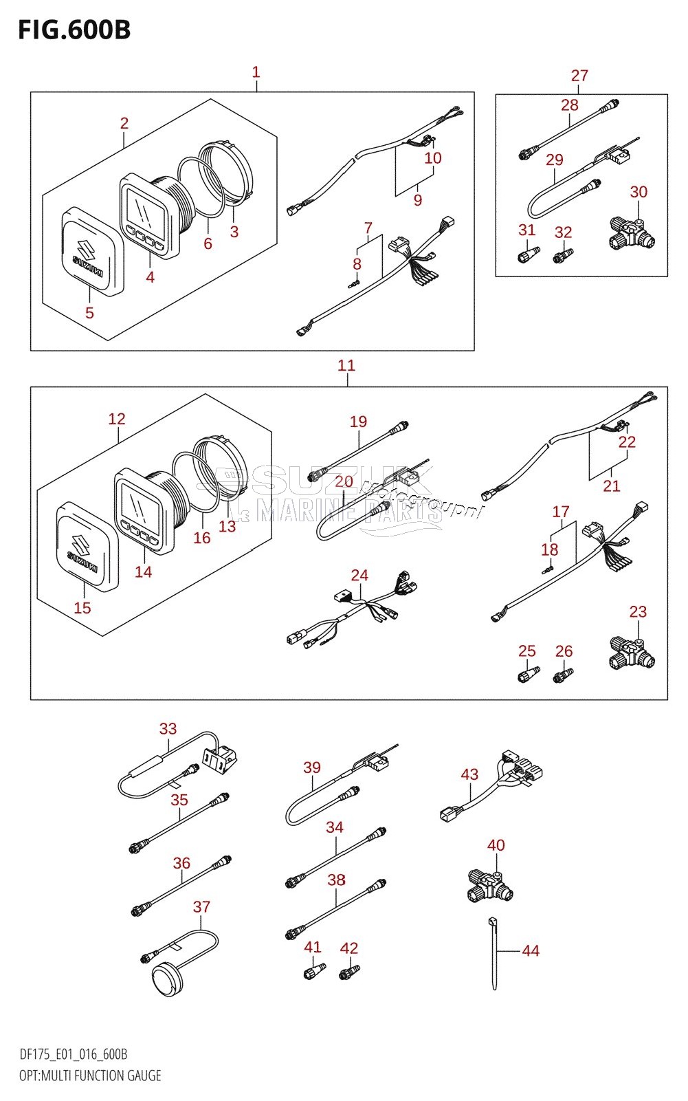 OPT:MULTI FUNCTION GAUGE (DF150T:E40)