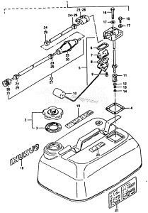 DT25 From 2502-200000 ()  1982 drawing FUEL TANK (E28)