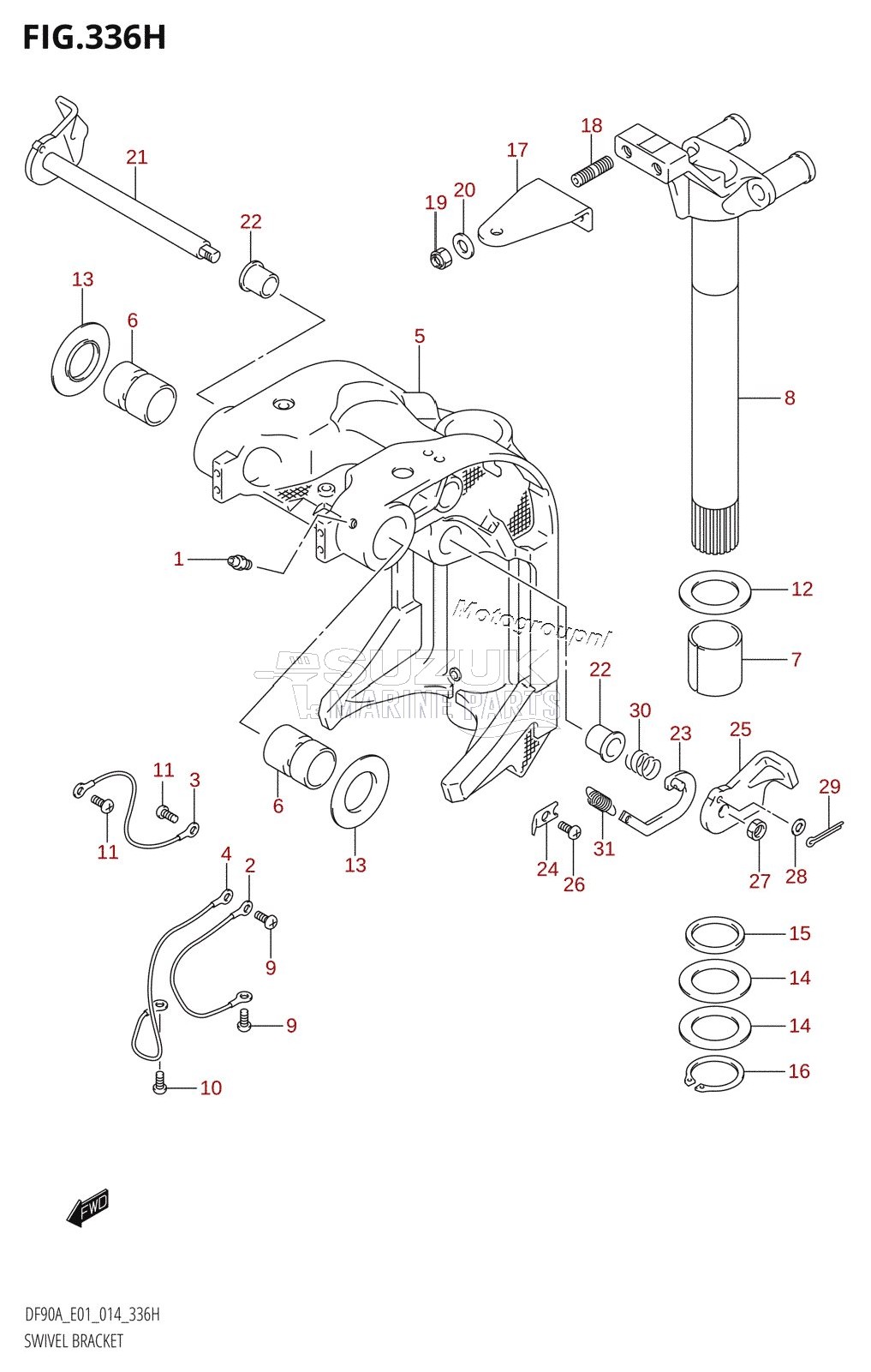 SWIVEL BRACKET (DF90A:E40)