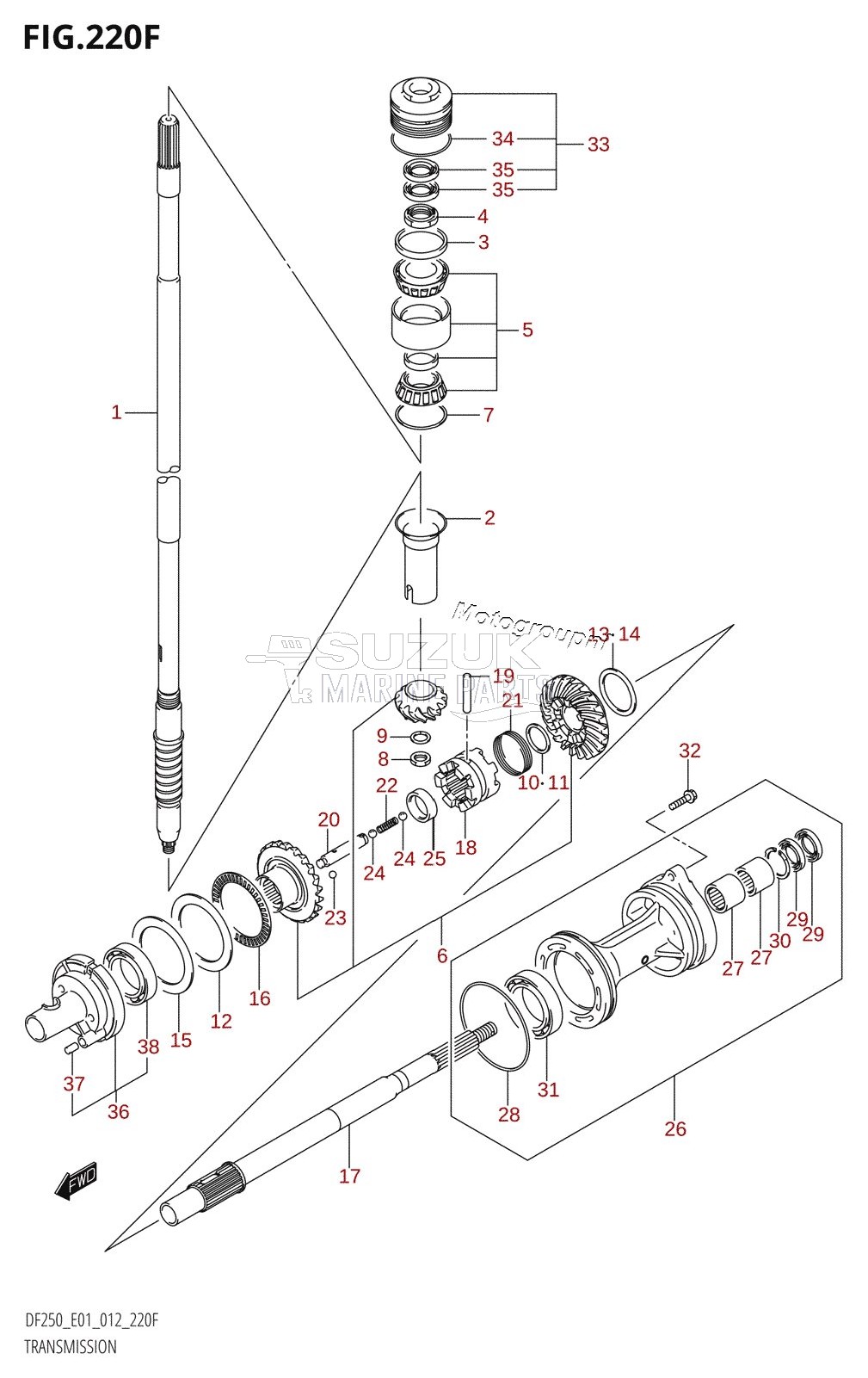 TRANSMISSION (DF225T:E40)