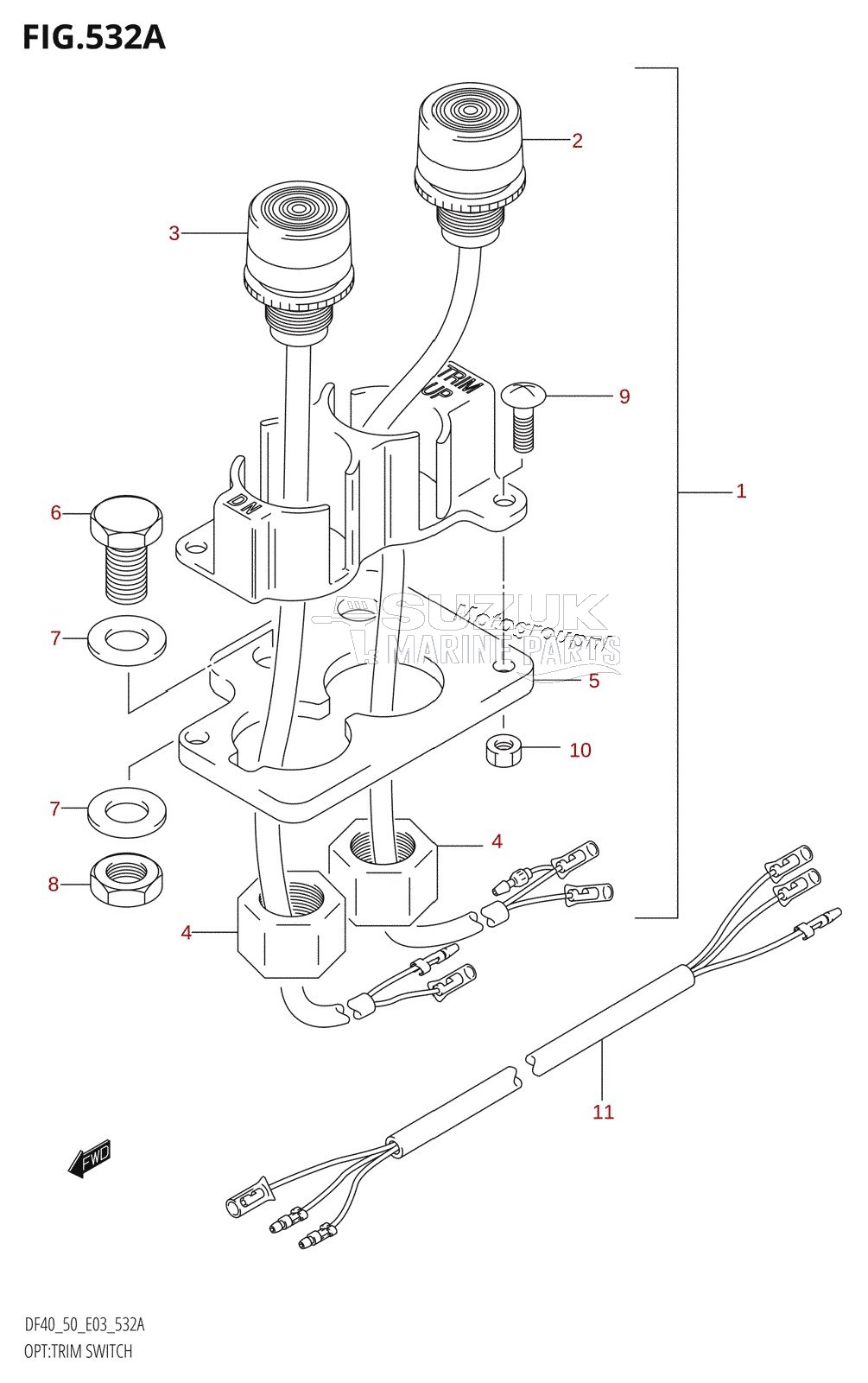 OPT:TRIM SWITCH (X,Y,K1,K2,K3,K4)