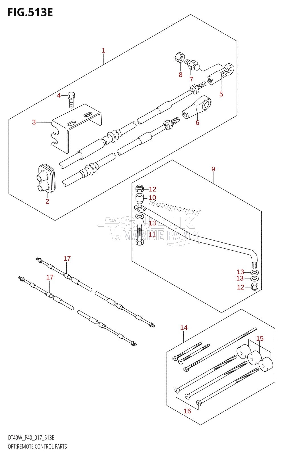 OPT:REMOTE CONTROL PARTS (DT40WK:P40)