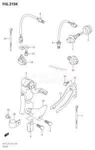 DF150 From 15002F-410001 (E01 E40)  2014 drawing SENSOR (DF175T:E40)