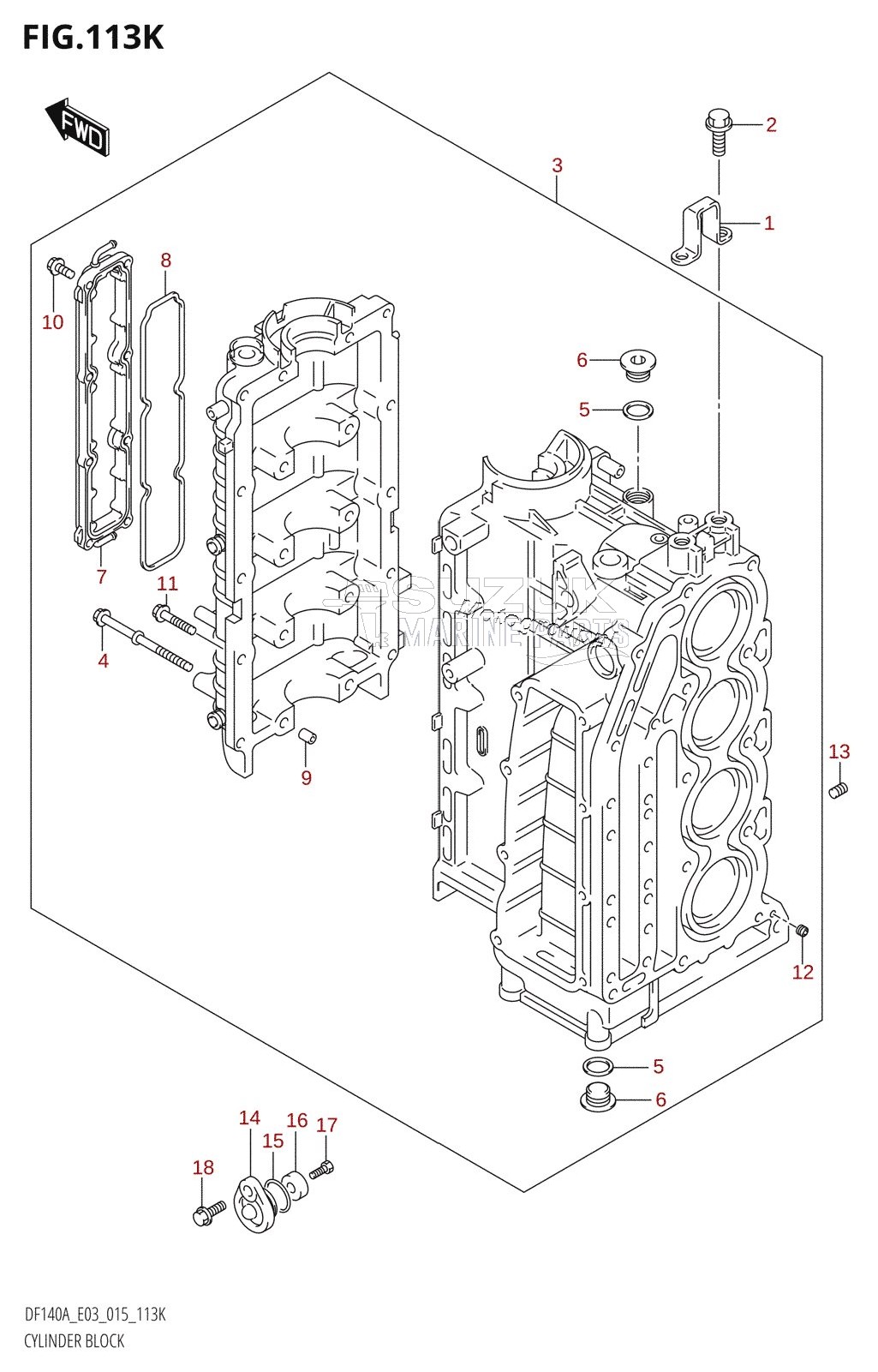 CYLINDER BLOCK (DF140AZ:E03)