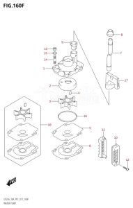 03003F-710001 (2017) 30hp P01 P40-Gen. Export 1 (DF30A  DF30AQ  DF30AR  DF30AT  DF30ATH  DT30  DT30R) DF30A drawing WATER PUMP (DF30AR:P01)