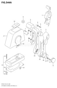 00995F-240001 (2022) 9.9hp E03 P03-USA (DF9.9B  DF9.9B    DF9.9BT  DF9.9BT    DF9.9BTH) DF9.9B drawing OPT:REMOTE CONTROL ASSY SINGLE (1) (SEE NOTE)