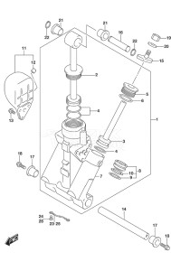 Outboard DF 140A drawing Trim Cylinder