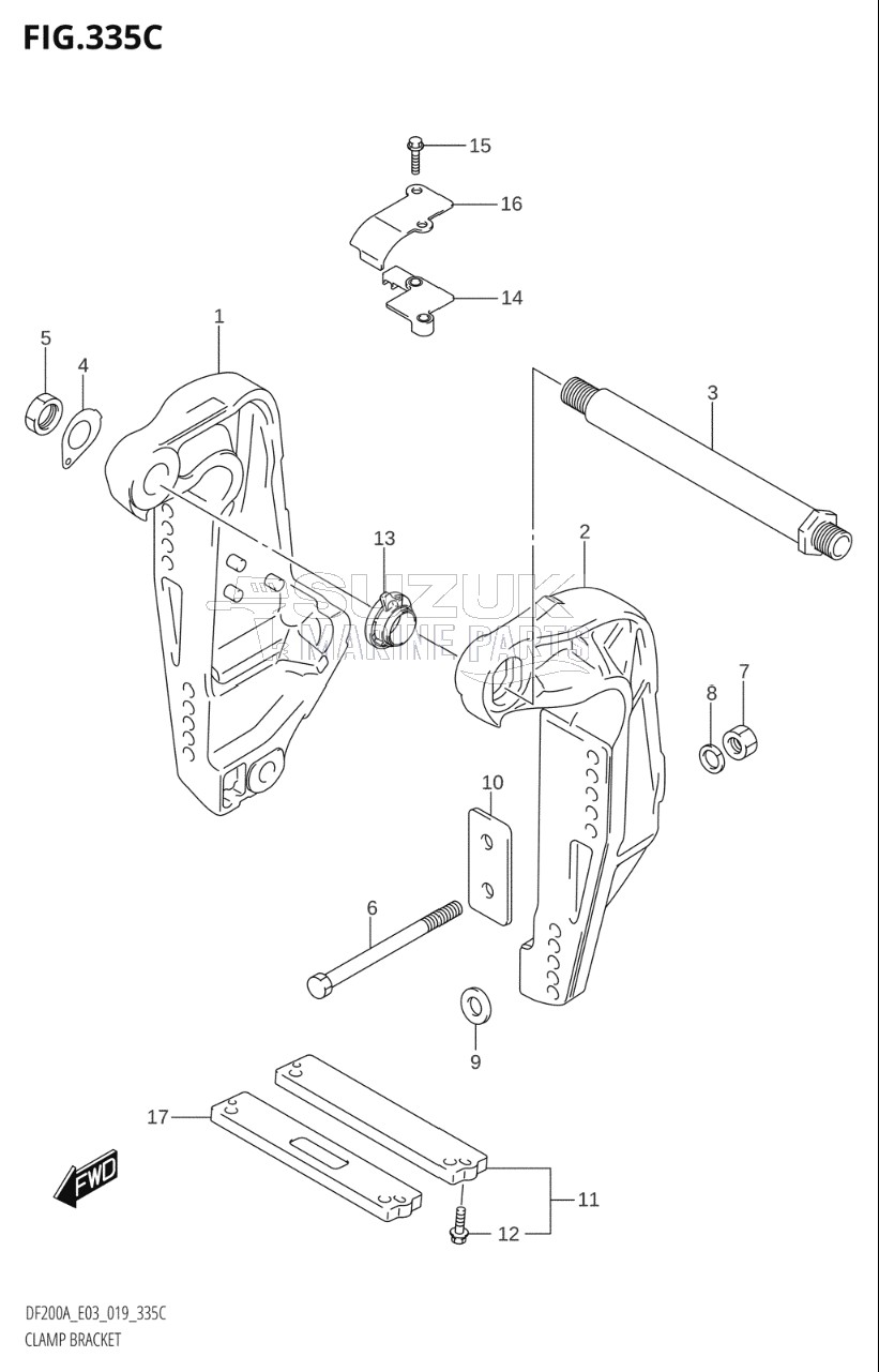 CLAMP BRACKET (DF150AT)