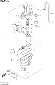 04003F-210001 (2012) 40hp E01-Gen. Export 1 (DF40AQH  DF40AT) DF40A drawing FUEL VAPOR SEPARATOR (DF60ATH:E40)