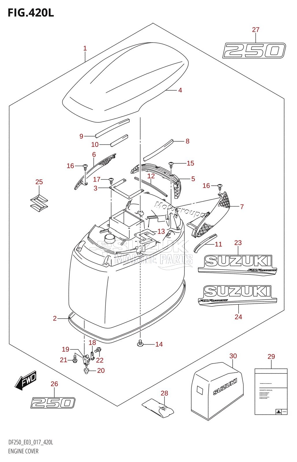 ENGINE COVER (DF250T:E03)