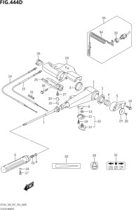 03003F-610001 (2016) 30hp P01 P40-Gen. Export 1 (DF30A  DF30AQ  DF30AR  DF30AT  DF30ATH  DT30  DT30R) DF30A drawing TILLER HANDLE (DF30ATH:P01)