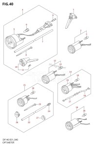 DF140 From 14001F-680001 (E01 E40)  2006 drawing OPT:METER