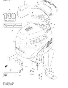 DF140 From 14000Z-251001 ()  2002 drawing ENGINE COVER