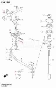 DF200A From 20003F-610001 (E03 E40)  2016 drawing CLUTCH SHAFT (DF200AZ:E01)