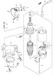 00991F-861001- (1998) 9.9hp - (DF9.9(A,AR)S W) DF9.9(A,A)S W drawing STARTING MOTOR