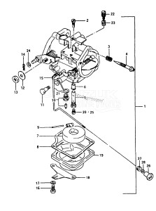 DT40 From 04003K-861001 ()  1998 drawing CARBURETOR (DT40C,40TC,40RC)