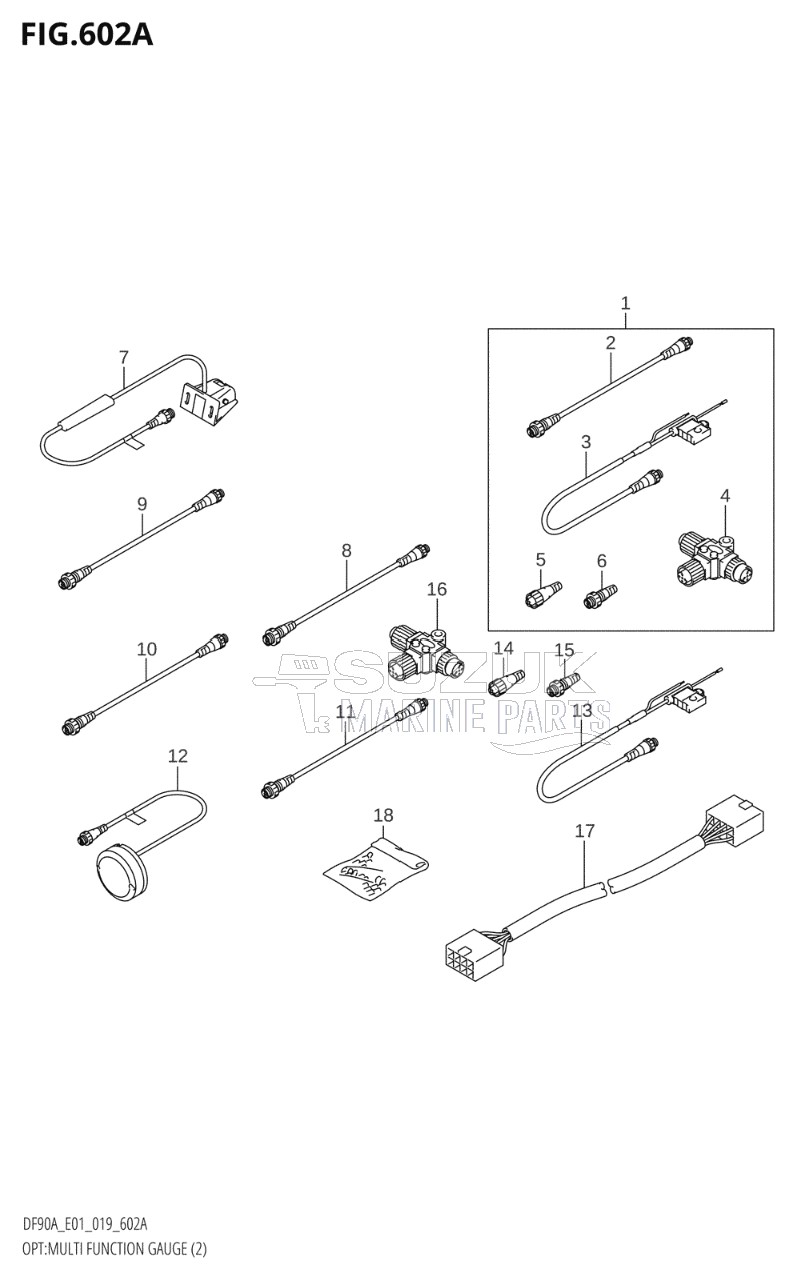 OPT:MULTI FUNCTION GAUGE (2) (DF70A,DF80A,DF90A,DF100B)