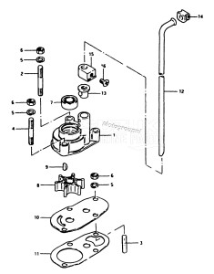 DT7.5 From c-10001 ()  1982 drawing WATER PUMP