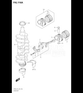 10004F-810001 (2018) 100hp E01 E40-Gen. Export 1 - Costa Rica (DF100BT) DF100B drawing CRANKSHAFT