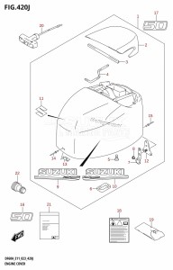 DF60A From 06002F-040001 (E01 E40 E03)  2020 drawing ENGINE COVER ((DF50A,DF50AVT):E03:020)