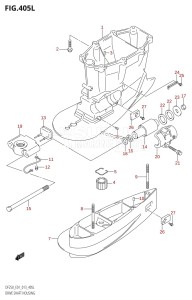 DF250 From 25003F-310001 (E01 E40)  2013 drawing DRIVE SHAFT HOUSING (DF250Z:E01:(X-TRANSOM,XX-TRANSOM))