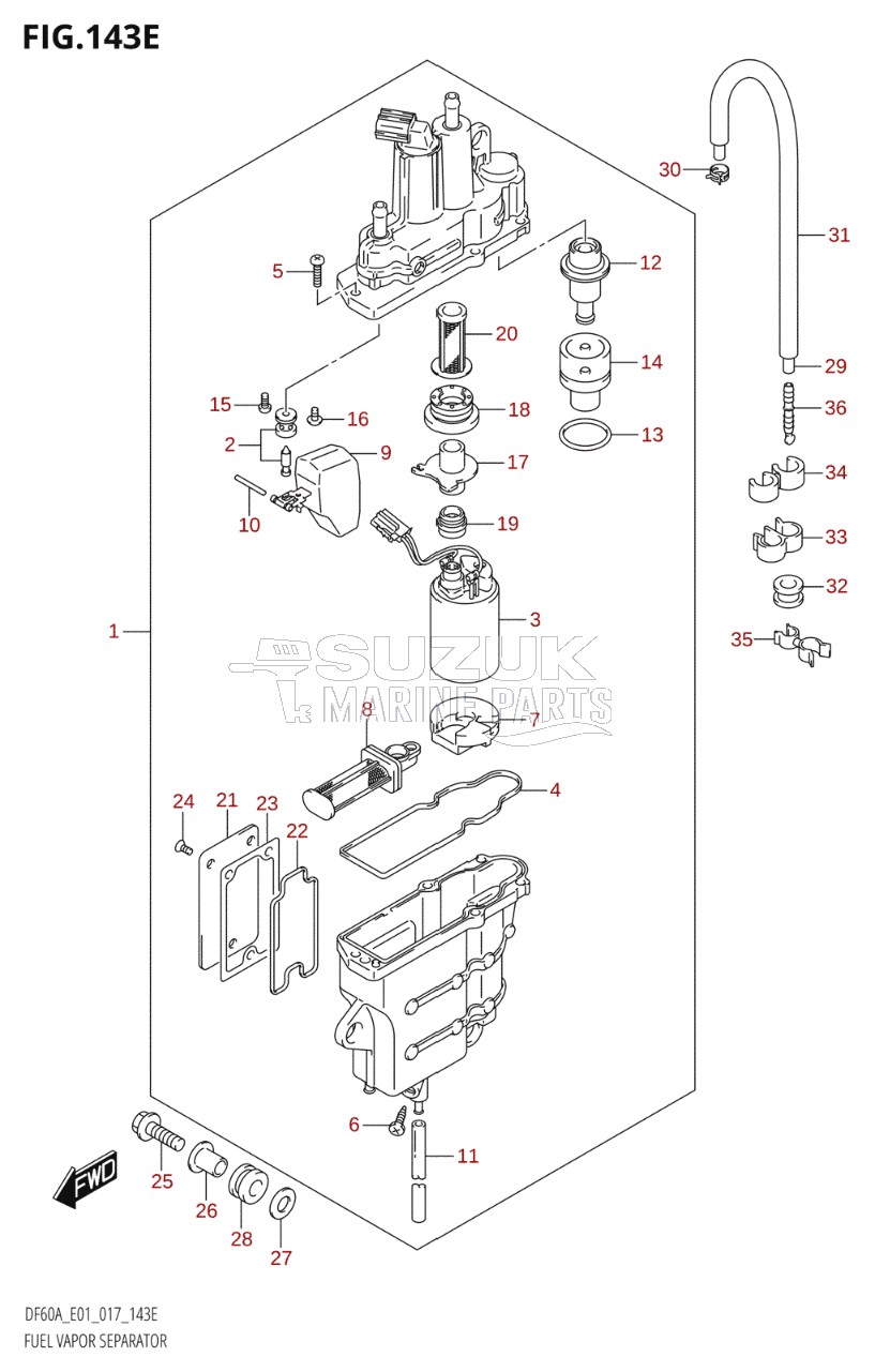 FUEL VAPOR SEPARATOR (DF50A:E01)