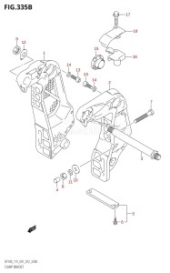 DF115T From 11502F-210001 (E01 E40)  2012 drawing CLAMP BRACKET (DF100T:E40)