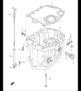  (2003) 115hp - () DF115TL drawing OIL PAN