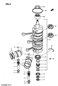 DT150 From 15001-601001 till 602891 ()  1986 drawing CRANKSHAFT