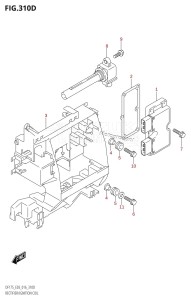 DF175T From 17502F-610001 (E03)  2016 drawing RECTIFIER /​ IGNITION COIL (DF150ZG:E03)