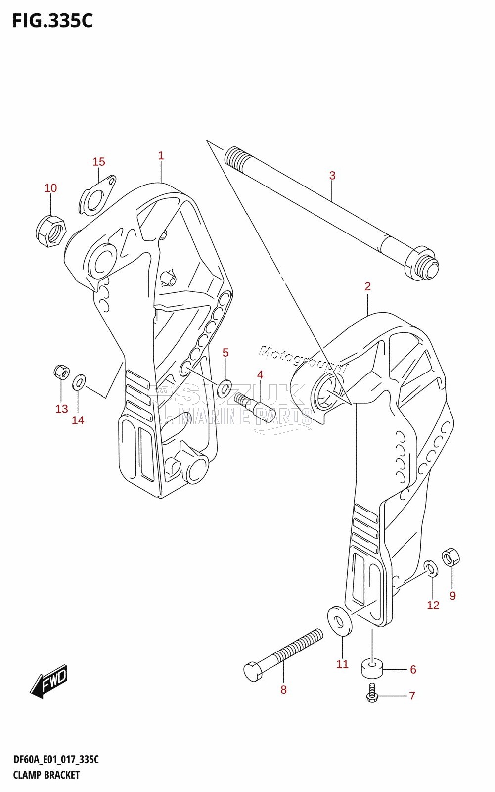 CLAMP BRACKET (DF40ATH:E01)