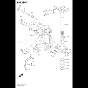 09003F-040001 (2020) 90hp E01 E40-Gen. Export 1 - Costa Rica (DF90ATH) DF90A drawing SWIVEL BRACKET (SEE NOTE)