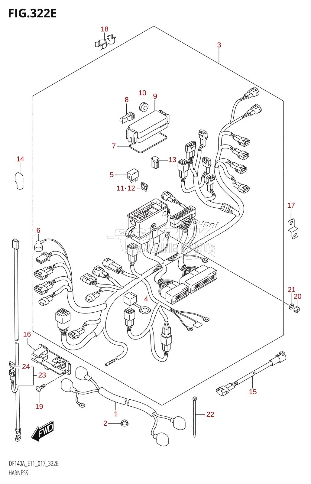 HARNESS (DF115AZ:E40)