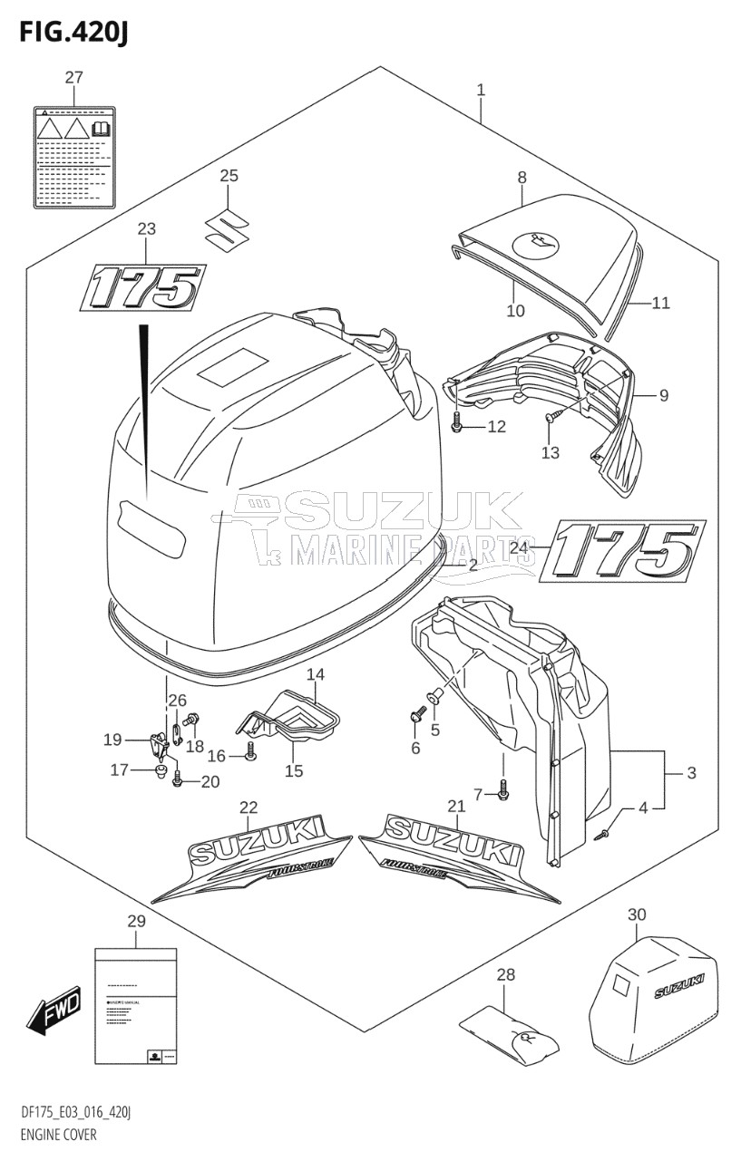 ENGINE COVER (DF175T:E03)