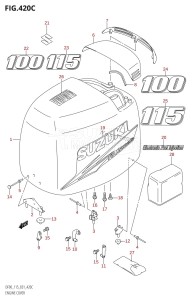 DF90 From 09001F-151001 (E01)  2001 drawing ENGINE COVER (K10,011)