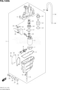 04003F-210001 (2012) 40hp E01-Gen. Export 1 (DF40AQH  DF40AT) DF40A drawing FUEL VAPOR SEPARATOR (DF60A:E40)