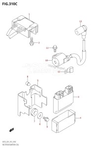 DF25 From 02503F-310001 (E01)  2013 drawing RECTIFIER /​ IGNITION COIL (DF25Q:E01)