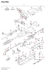 DF80A From 08002F-110001 (E01 E40)  2011 drawing OPT:TILLER HANDLE