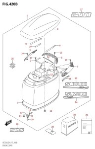 DF200Z From 20002Z-710001 (E01 E40)  2017 drawing ENGINE COVER (DF200T:E01,DF200Z:E01)