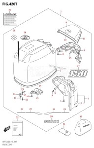 DF150ZG From 15002Z-510001 (E03)  2015 drawing ENGINE COVER (DF150ST:E03)