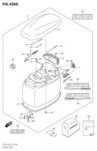 DF250 From 25003F-910001 (E03)  2019 drawing ENGINE COVER (DF225T,DF225Z)