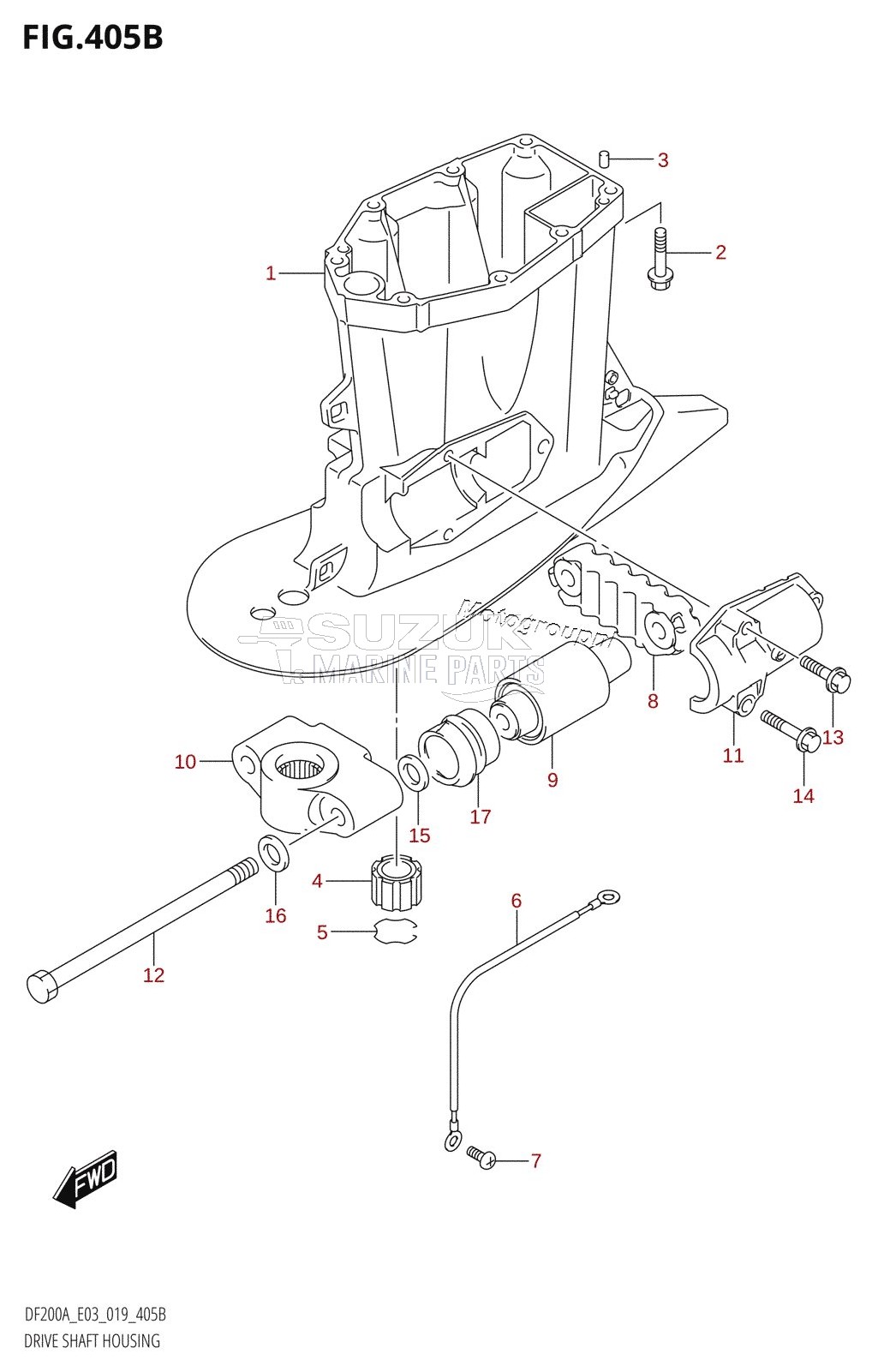 DRIVE SHAFT HOUSING (DF200AZ,DF175AZ,DF150AZ)