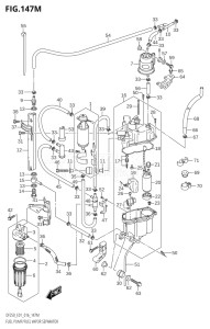 22503Z-610001 (2016) 225hp E01 E40-Gen. Export 1 - Costa Rica (DF225Z) DF225Z drawing FUEL PUMP / FUEL VAPOR SEPARATOR (DF250Z:E40)