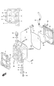 DF 9.9A drawing Cylinder Head