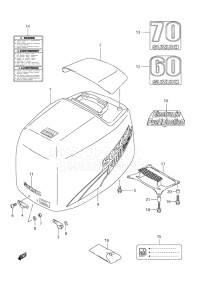 Outboard DF 60 drawing Engine Cover