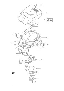 Outboard DF 40 drawing Oil Seal Housing